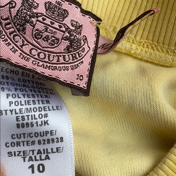 JUICY COUTURE SET terry short & t shirt size 10 - Picture 7 of 7